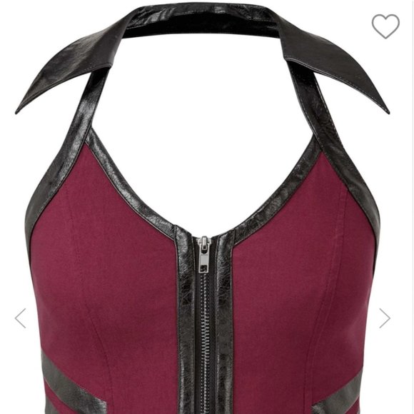 Killstar Anita Ammo Sexy Blood Red Halter Top XXL - Picture 3 of 4
